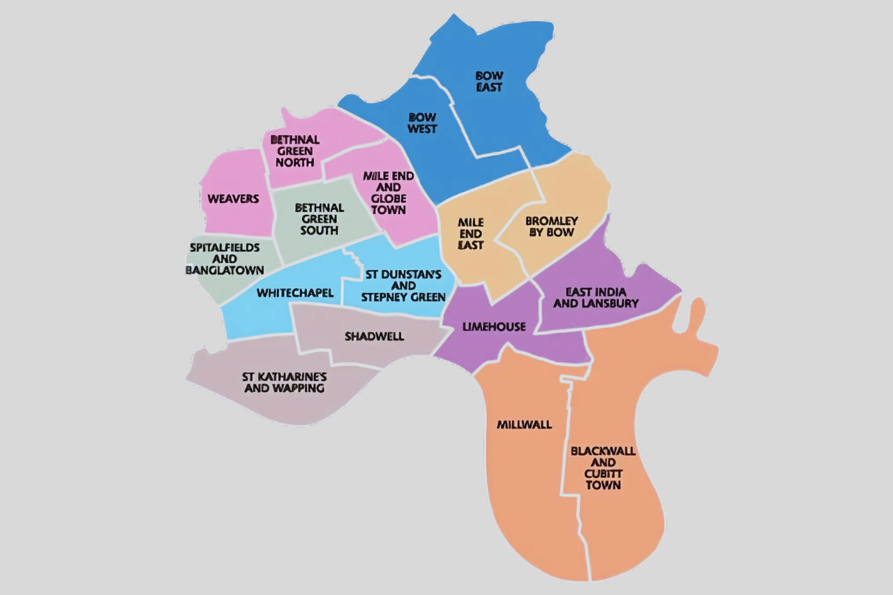 Map of Tower Hamlets